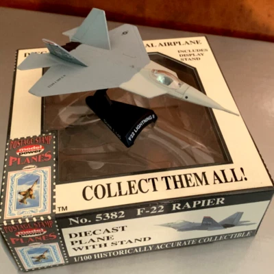 F-22 Rapier. USAF advanced fighter. Die Cast metal. 1:145 scale. New in Box Mint - Image 1 of 4