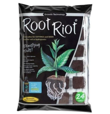 ROOT RIOT PROPAGATION CUBES 24 TRAY - CUTTINGS AND SEEDLINGS - HYDROPONICS - Image 1 of 2