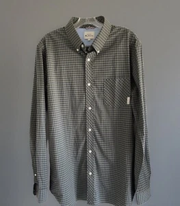 Ben Sherman Men's Stretch Fit Button Down Shirt Sz L Checkered Blue EUC - Picture 1 of 6
