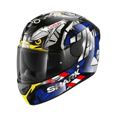 Shark D-Skwal 2 Oliveira Falcao Replica Helmet (Black, Blue, Yellow) [Size: L] - Image 1 of 3