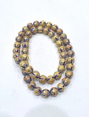 Cuentas cruzadas de oro cobalto esmaltado chino Foto 1 de 3