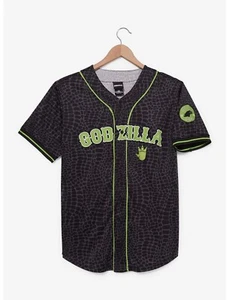 Godzilla Embroidered Baseball Jersey — BoxLunch Exclusive XL - Picture 1 of 5