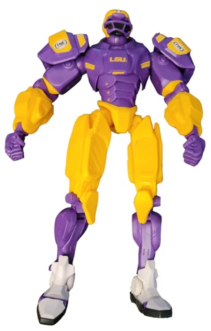 LSU Tigers Cleatus Robot Fox Sports NCAA Team V2.0 Rare Football Purple Gold Cover