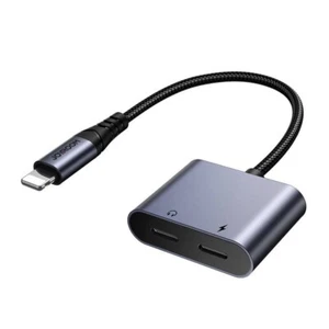 Adaptateur 2 en 1 Double Port  Audio + Charge Pour iPhone Décodage Hi-Fi - Afbeelding 1 van 6