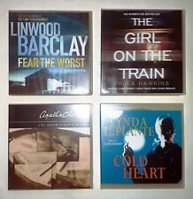 4 Crime Fiction CD Audio Books - Christie, Hawkins, Barclay & La Plante