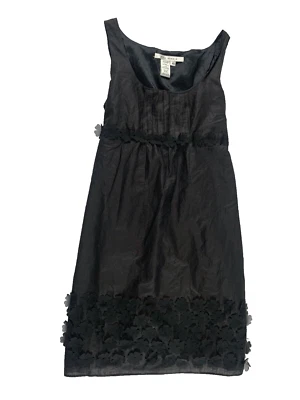 Max Studio платье без рукавов черный цветочный линия 3D цветы женщин маленький S - Изображение 1 из 4