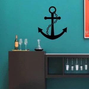 Boat Anchor Art Wall Sticker Vinyl Decal Decoration Decor Removable Kids Bedroom - Picture 1 of 6