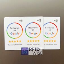3 Printbale Digital Contactless Google Review NFC Tap Card, Help Boost Reviews