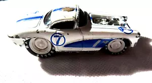 Mega Machines White Blue #7 Die Cast Drag Car - Picture 1 of 7