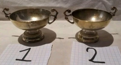 Ancienne coupe de mariage bourguignonne en Argent De Marque Lutz Dijon France  - Photo 1/4