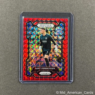 Bart Verbruggen 2023-24 Prizm Premier League EPL Rookie Red Mosaic #102 Brighton - Image 1 of 4