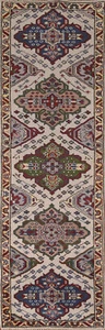 Geometric Tribal Style Kazak Hand-Knotted Hallway 10 ft. Runner Rug 3x10 - Picture 1 of 18