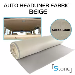 Suede Fabric with 1/8" Foam Backing Sewing Material Upholstery 84"x60" Beige - Picture 1 of 16