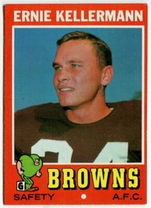 1971 Topps #7 Ernie Kellermann Cleveland Browns - Imagen 1 de 2