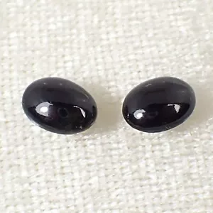 Pair 2.52 tcw Oval 7.7x5.7mm Cab Black-Blue Natural Australian Sapphire Gemstone - Picture 1 of 9
