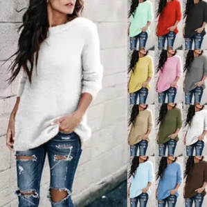 Sweater Women's Pullover Knitted Long Sleeve Winter Warm Tops Casual *20% OFF* - Picture 1 of 46