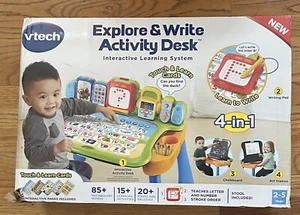 new VTech Explore and Write Activity Desk Transforms into Easel and Chalkboard - Picture 1 of 2