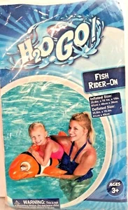 H2O Go! Inflatable Water Rider On - 35.8 Inch x 18.1in x 15in Orange Fish - Picture 1 of 4