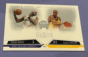 2004-05 SkyBox Fresh Ink Game Breakers #11 Reggie Miller/Baron Davis Pacers