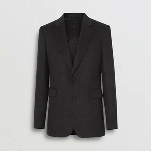 Authentic New BURBERRY Men Dark Gray MADDOX Slim CASHMERE Blazer Jacket 36 US S - Picture 1 of 14
