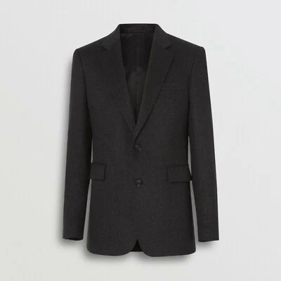 Authentic New BURBERRY Men's Dark Gray MADDOX Slim CASHMERE Blazer Jacket 40US L - Image 1 of 4