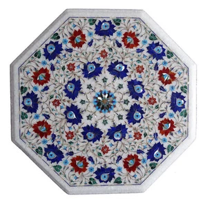 18" Marble Table Top Inlay Handicraft​ Work Home Decor - Picture 1 of 1