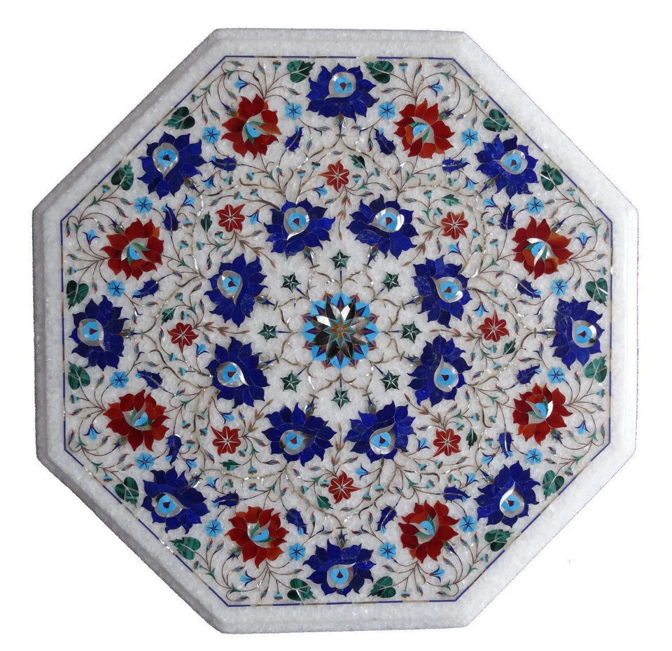 18" Marble Table Top Inlay Handicraft​ Work Home Decor - Image 1 of 1