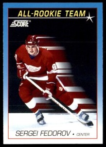 1991-92 Score Canadian Bilingual Sergei Fedorov Detroit Red Wings #382