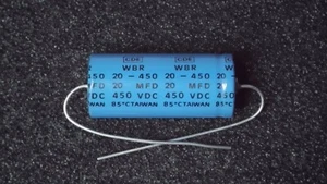 Cornell Dubilier WBR20-450 20uF 450VDC Axial Electrolytic Capacitors - New - Picture 1 of 1