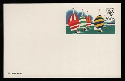 #UX100 13c 1984 Summer Olympics: Yachting, Mint **ANY 5=FREE SHIPPING** - Image 1 of 2