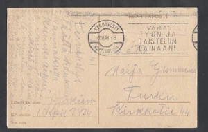 12347 Finlandia, 03.11.1941., tarjeta postal de campo ilustrada con máquina de correo de campo canc - Imagen 1 de 2