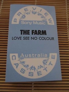 The Farm Love see no Colour Preview Promo RETRO cassette Tape - Picture 1 of 2
