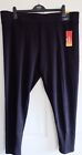 Ex M&s Black / Navy Cosy Inside Thermal High Waisted Leggings With Stretch