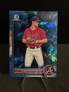 2022 Bowman Draft 1st Sapphire BLAKE BURKHALTER #BDC-10 Atlanta Braves MLB