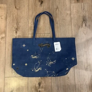Harry Potter Bioworld Marauders Shoulder Bag Tote Blue Metallic $60 Retail - Picture 1 of 4