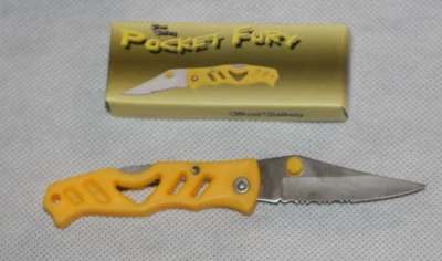 Frost Cutlery Pocket Fury Small Tactical Knife - Yellow - 15-299Y - Image 1 of 4