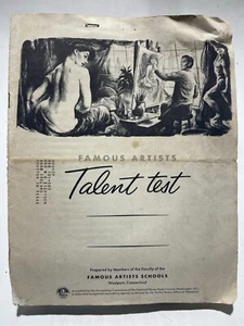 Famous Artists Schools Talent Test - Completed + Graded Houston Texas - Imagen 1 de 4