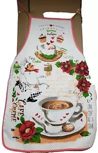 Bedruckte Küche Baumwolle Schürze, 19"x27", mit Vinyl Rückseite, FAT CHEF & KAFFEETASSE, GÜLCÜ - Bild 1 von 10
