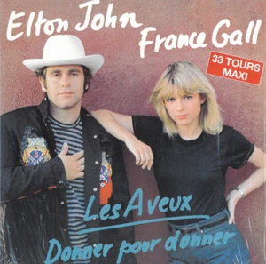 Elton John, France Gall Les Aveux / Donner Pour Donner 12", Maxi, Ltd, RE 2019 P - Picture 1 of 4