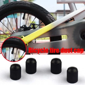 1/6/10 Black Plastic Tire Valve Air Dust Cover Stem Cap Wheel Car Truck SUV Bike - Picture 1 of 13