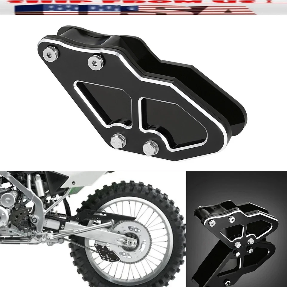Guía protectora de cadena 3D negra de EE. UU. para KAWASAKI LX140/L/G KLX125 KLX150 2006-2025 Foto 1 de 4