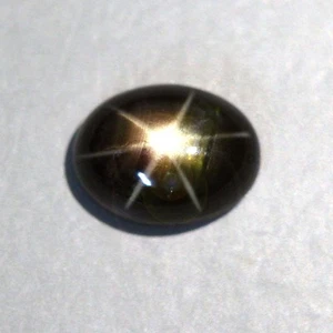 2.88 Cts_Loose Gemstone_100 % Natural Unheated Golden Black Star Sapphire - Picture 1 of 3