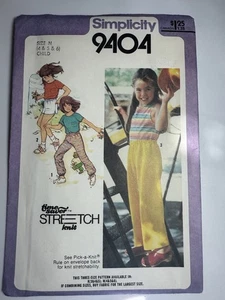 Vintage Simplicity #9404 Childs Pullover Top/Shorts/Pants Pattern- Sizes 4-5-6 - Picture 1 of 5