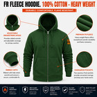Flame Resistant FR Fleece Hoodie - 100%C - Heavy duty