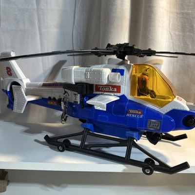 Tonka Hasbro Sunrise Police Power Winch Rescue Helicopter  Sounds Works - Image 1 of 4