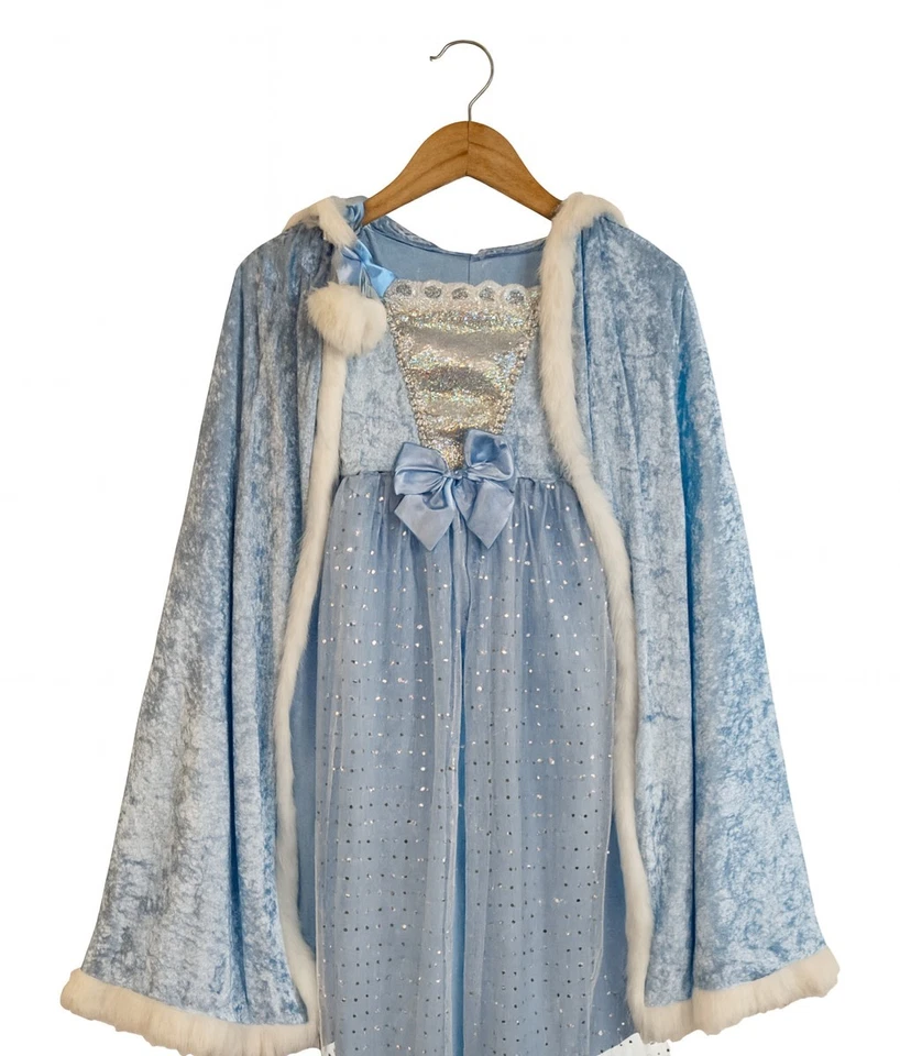 Disney Frozen II Elsa Fantasy Gown Girls  Blue Sparkly Princess Dress Flaw - Image 1 of 2