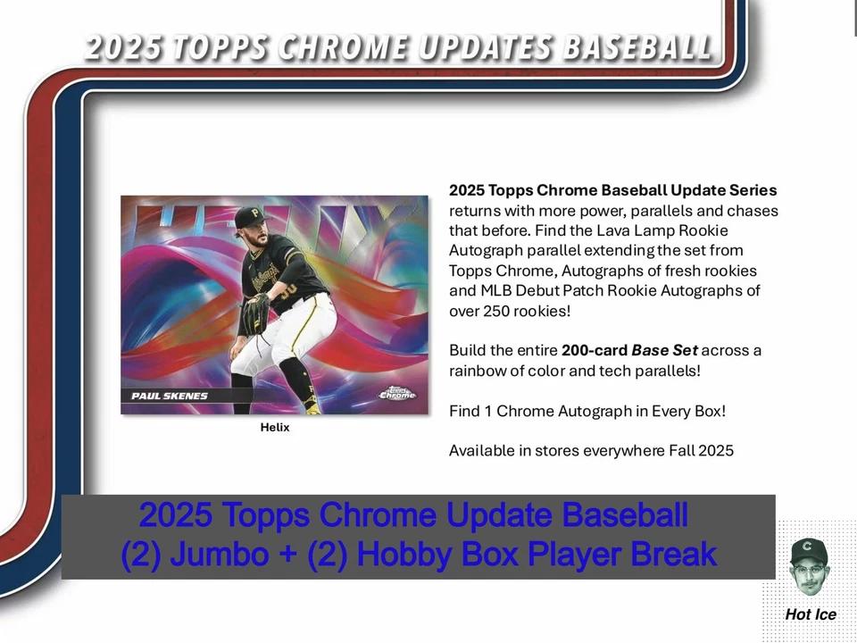 Ozzie Smith 2025 Cardinals Topps Chrome Atualizado 2 Jumbo + 2 Hobby Box Break #2 - Imagem 1 de 1