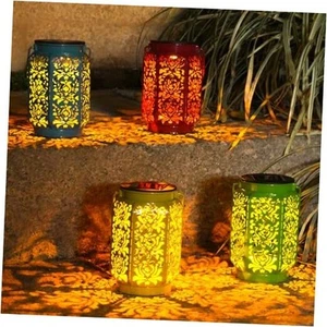4 Pack Solar Lanterns Outdoor IP44 Waterproof Rose Solar Lanterns Lights - Picture 1 of 8