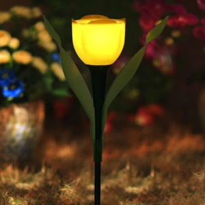 4Pcs LED Solar Power Tulip Outdoor Garden Lawn Lamp Decoration - Picture 1 of 11