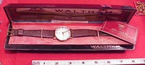 Reloj Pulsera Waltham Vintage Cuerda Mecánica HERMOSA CAJA 32mm BAÑADO EN ORO - Imagen 1 de 13